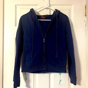 Rich blue zipper hoodie